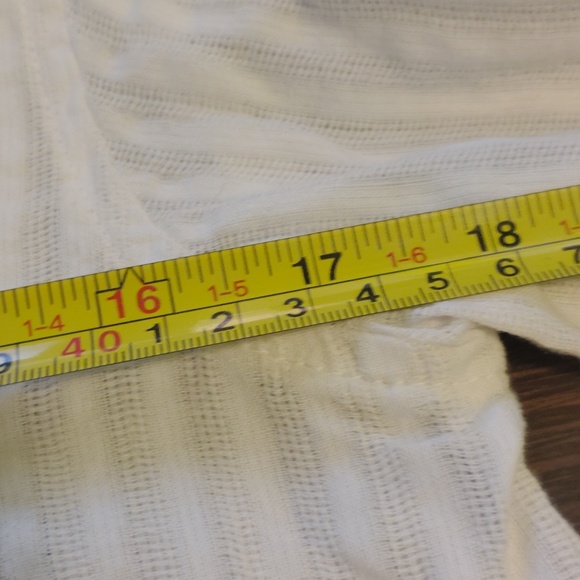 **** Mudd LS Dobby Button Up Double Pocket Shirt in White sheer Pin Stripes - Picture 9 of 11